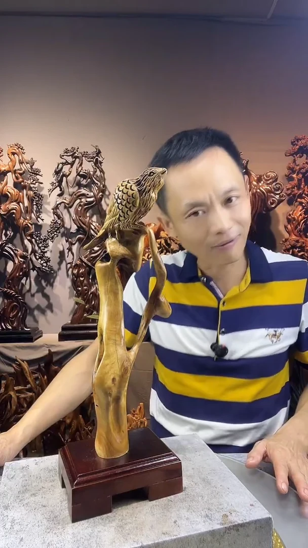 金丝楠凌*小叶桢楠随行摆件9