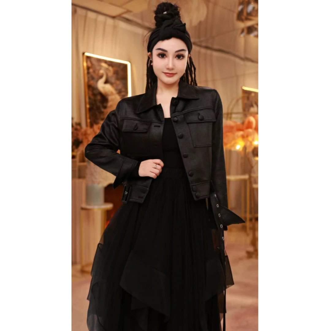 【星姐推荐】星原创高级定制【酷飒皮调】设计师款冬季轻奢皮衣外套