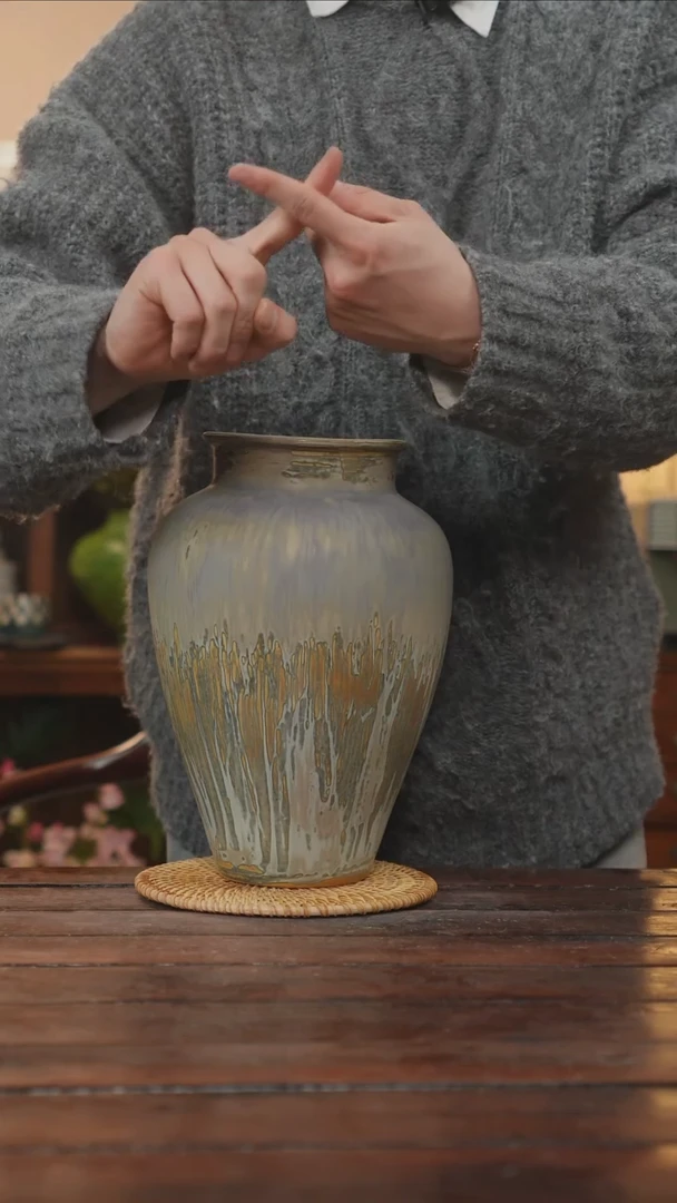 【闪购商品】摆件景德镇手作艺术感花瓶