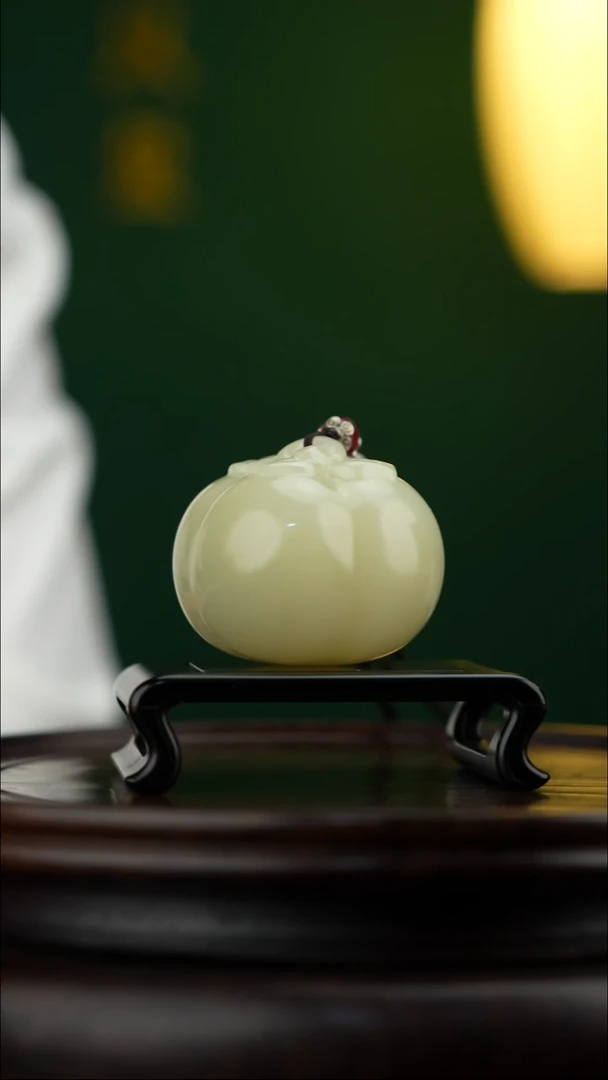 玉【柿柿如意】天然玉石手把件