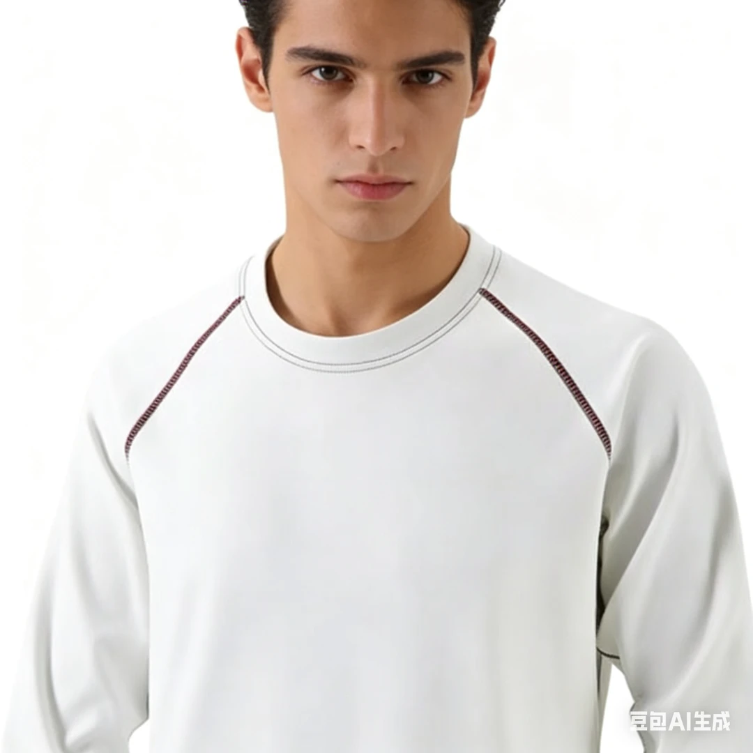 慵懒风宽松型抗皱常规款圆领T恤内搭秋季时尚长袖