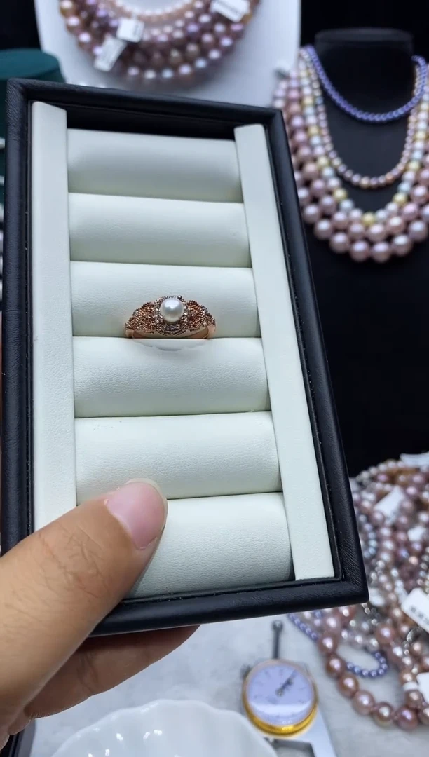 戒指未镶嵌淡水珍珠珍珠戒指