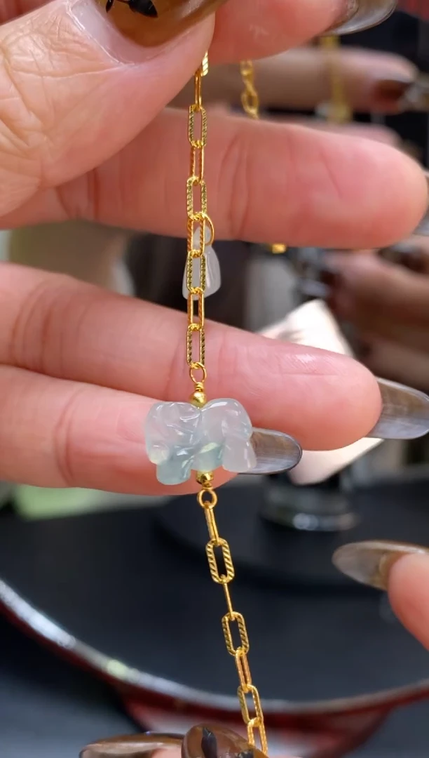 颈饰银S925镶嵌翡翠18206