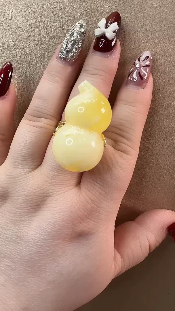 【闪购商品】琥珀戒指未镶嵌戒指
