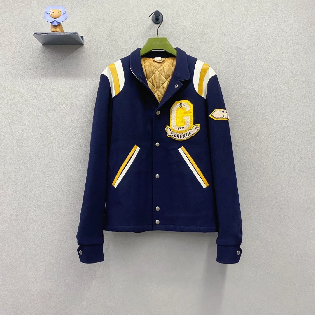 99新 GUCCI/古驰 藏蓝色老虎头刺绣/尺码46/QH0099882