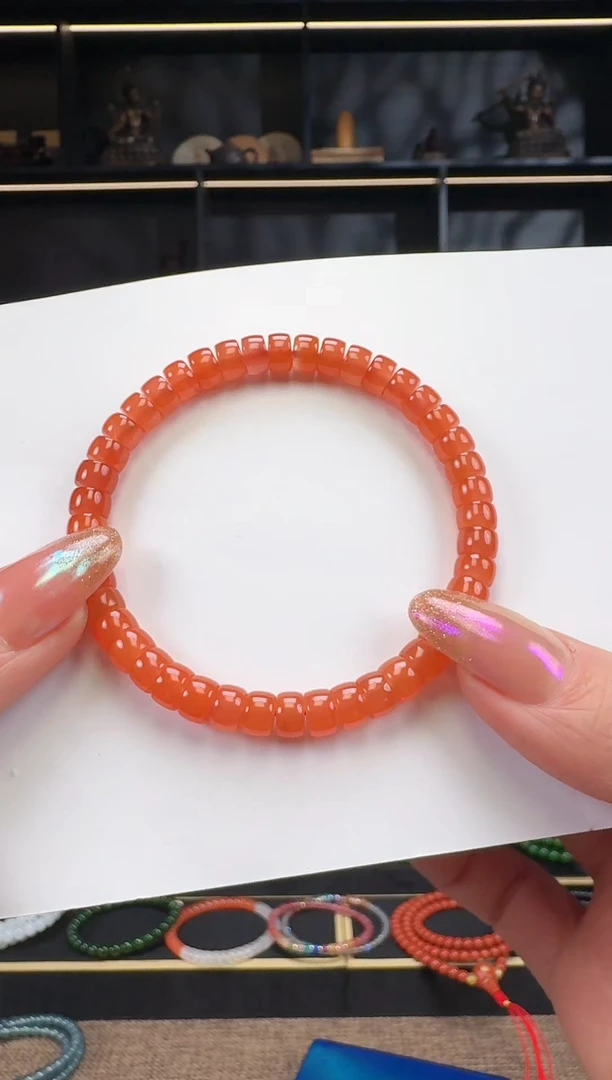 【闪购商品】玛瑙/玉髓1未镶嵌6mm药片手串