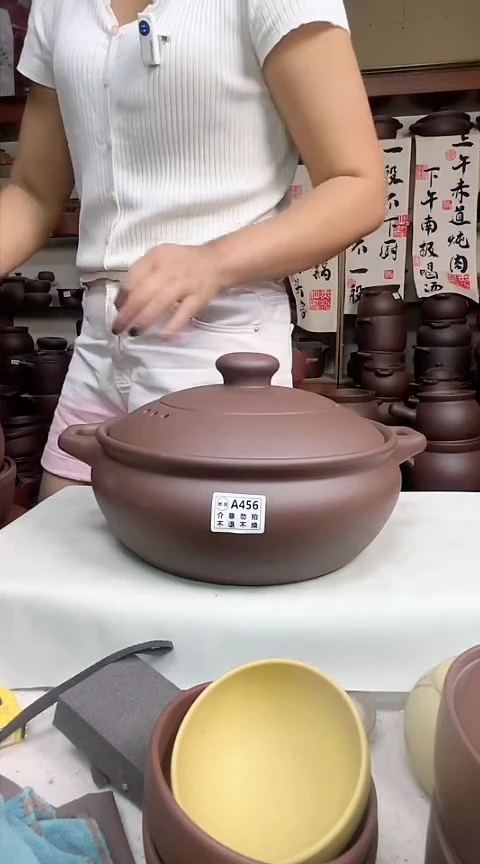 宜兴紫砂微瑕5.5升大火锅A456