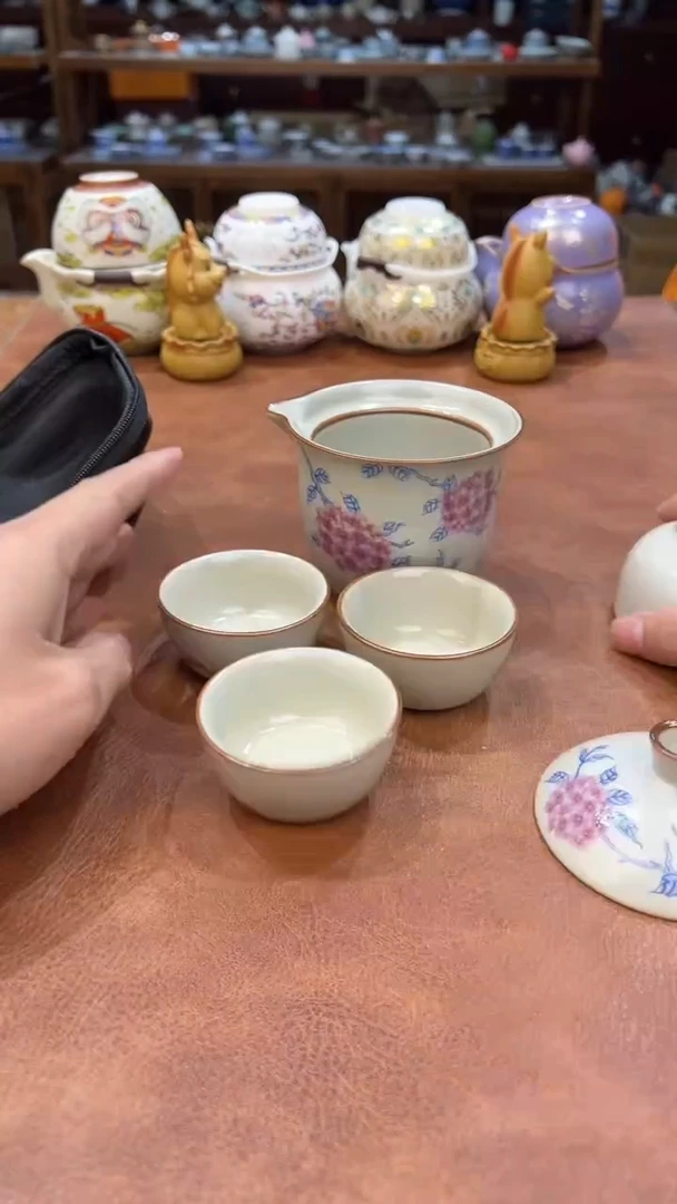 真的很便宜会开片的旅行茶具