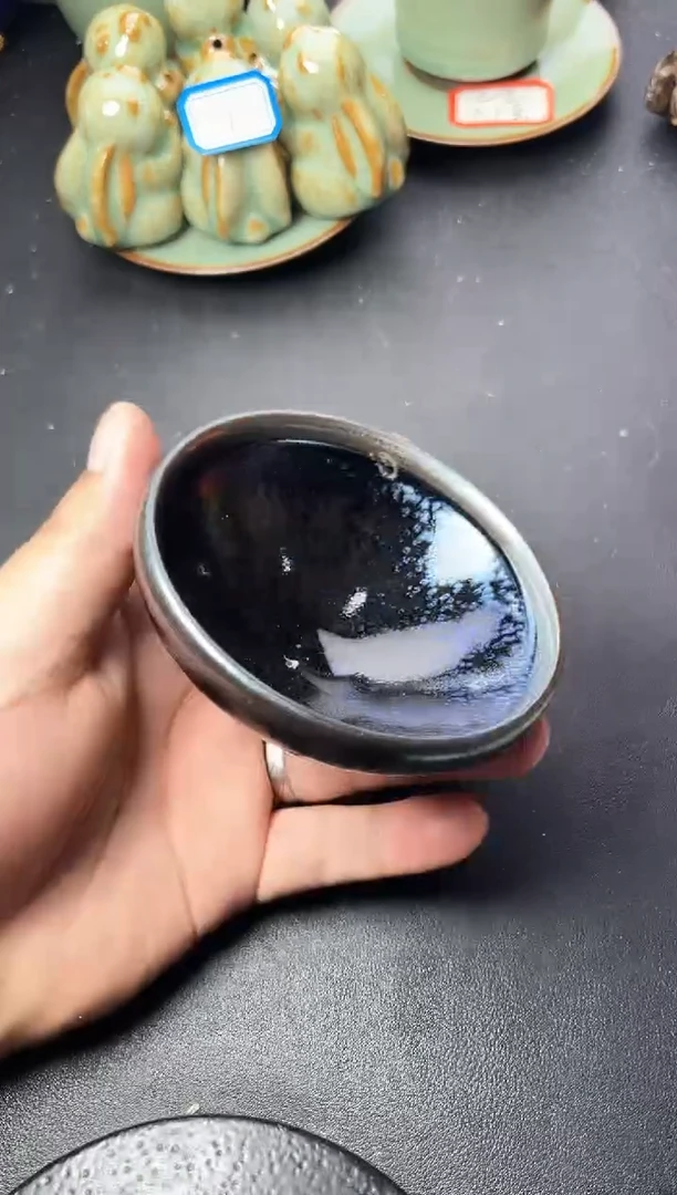 茶盏74叶紫建盏叶紫