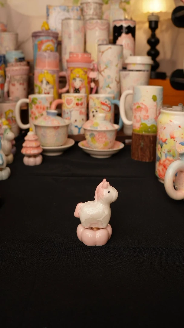 陶景德镇手绘的小马