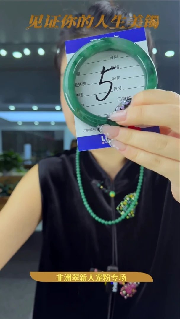 未镶嵌手镯石英质玉（非洲翠）5号链接-58圈口