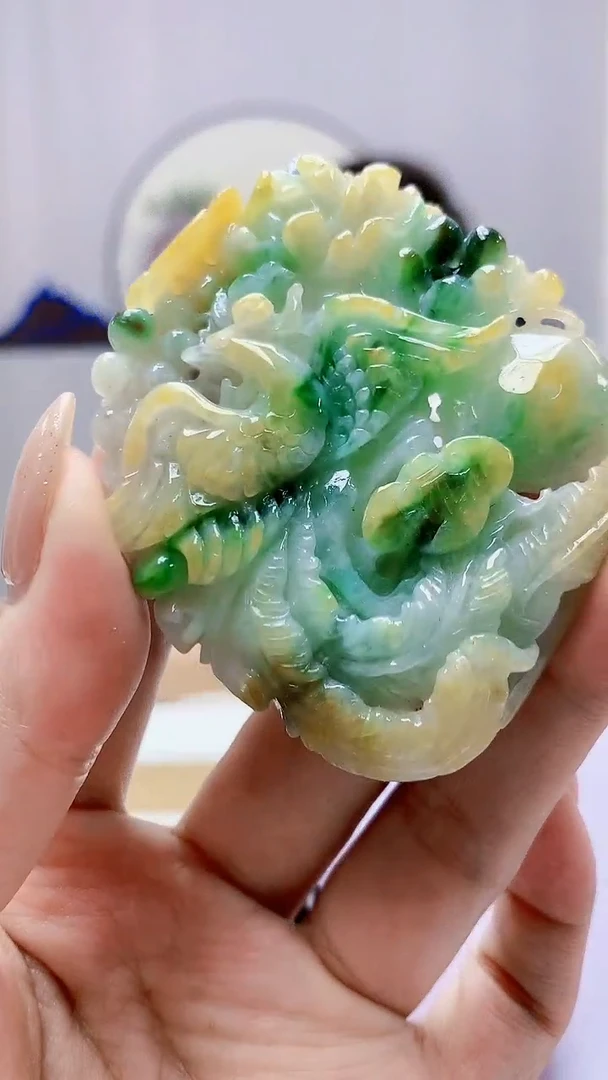 未镶嵌定制翡翠5160MM-毛货挂件22