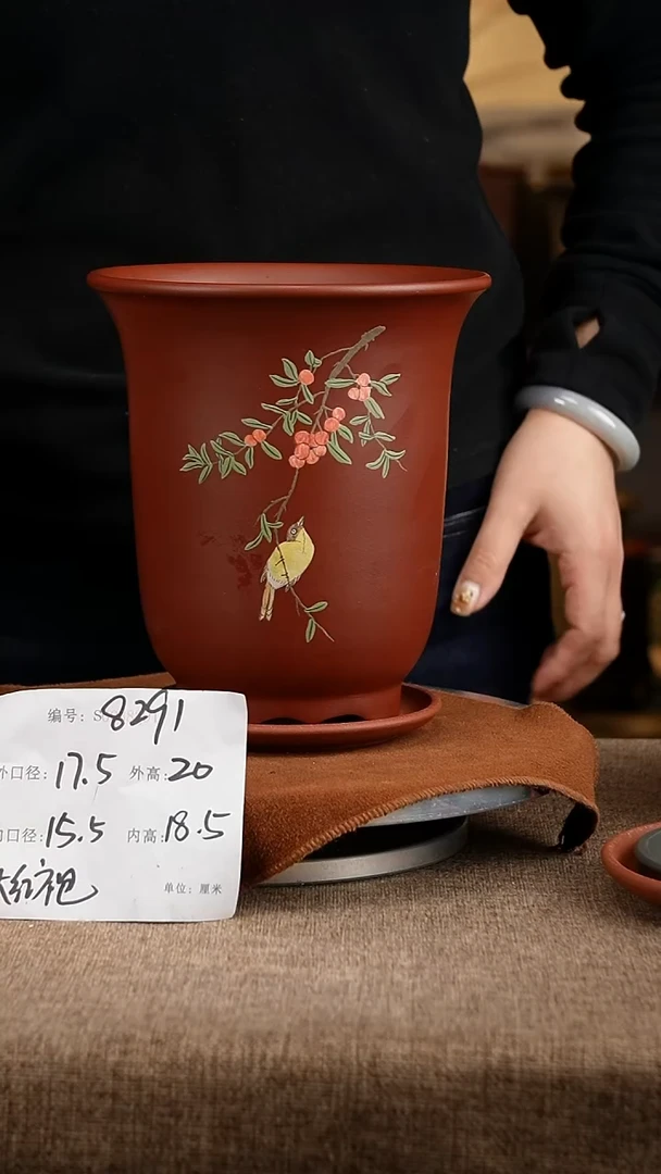 紫砂花盆花卉工艺8291+z