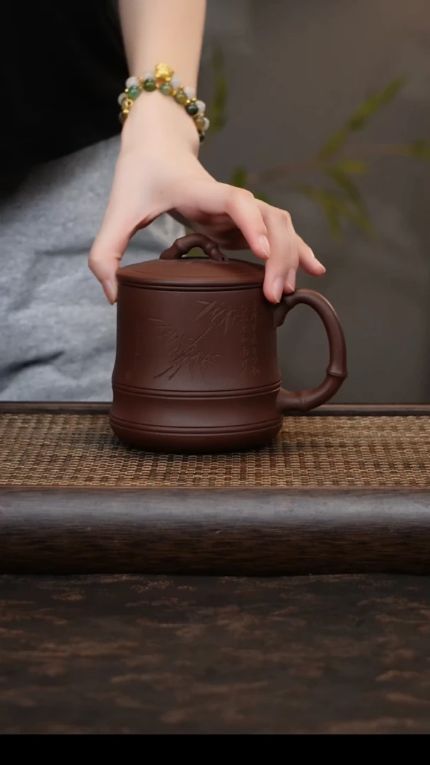 茶杯紫砂四件套竹节