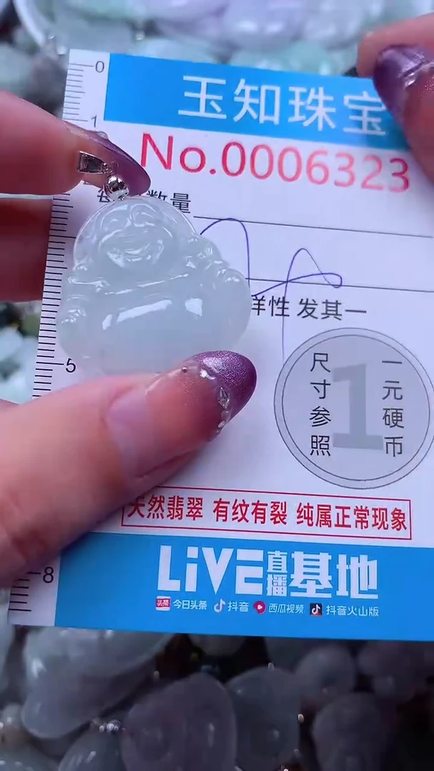 翡翠未镶嵌吊坠(不含链)6323