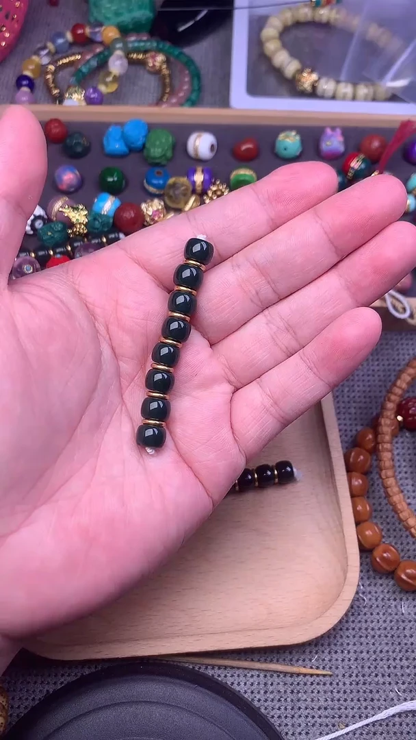 颈饰琉璃直切卡8mm 一组发