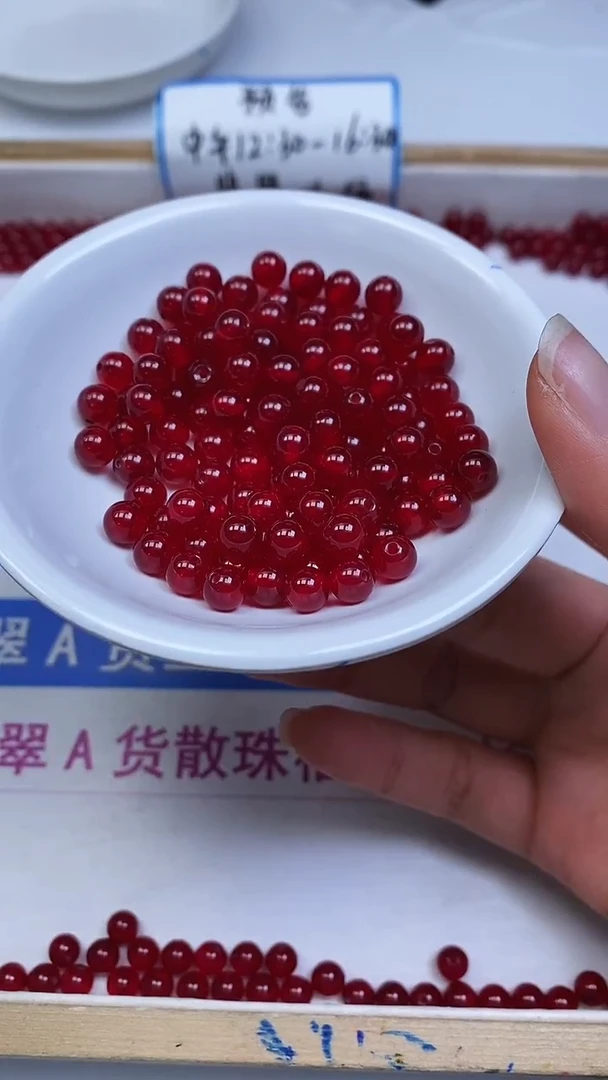 未镶嵌玛瑙手饰B556 缅甸鸽血红6mm30颗17.8元