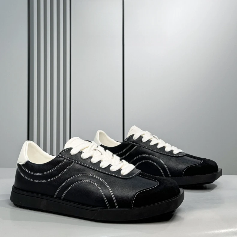 法莎尼亚轻奢德训鞋男款新款秋季透气运动休闲鞋男士内增高阿甘鞋