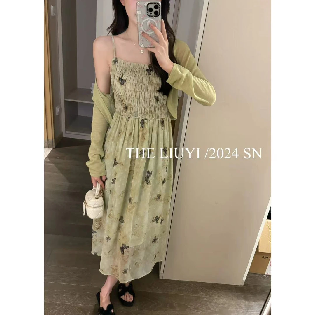 【LIUYI】蝴蝶泉边～夏季吊带连衣裙44212