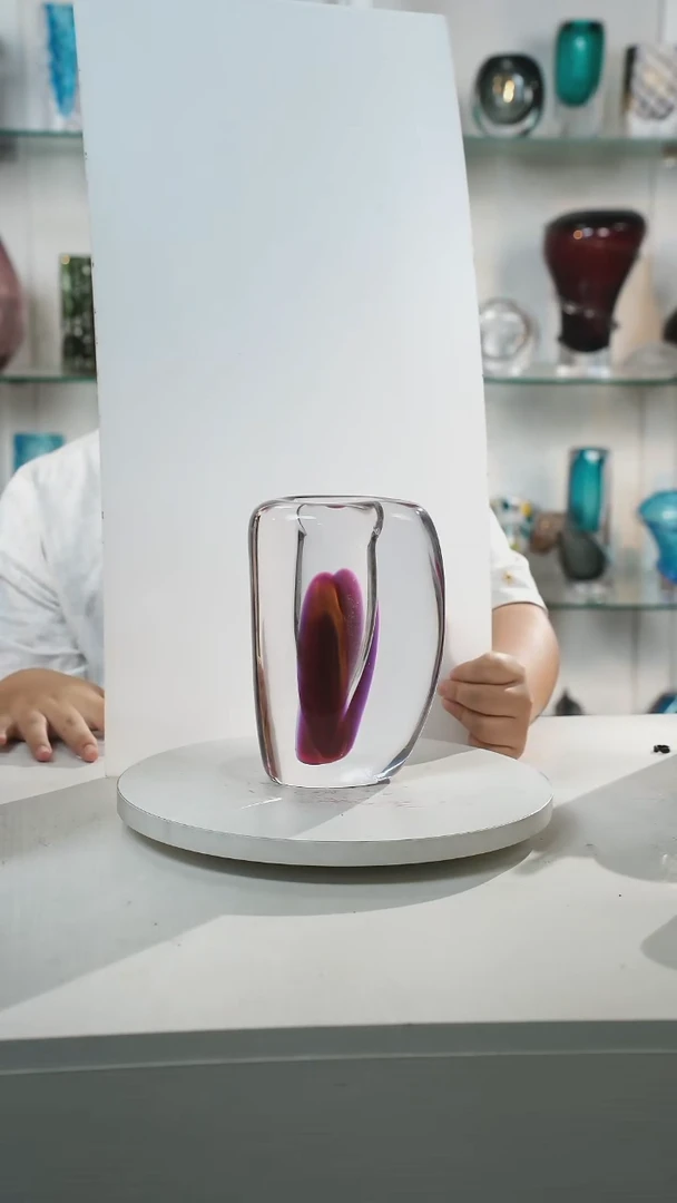 21高轻奢琉璃花器福利正常手工痕迹