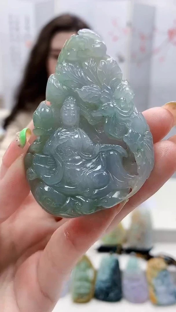 未镶嵌定制翡翠4829ry-毛货挂件100