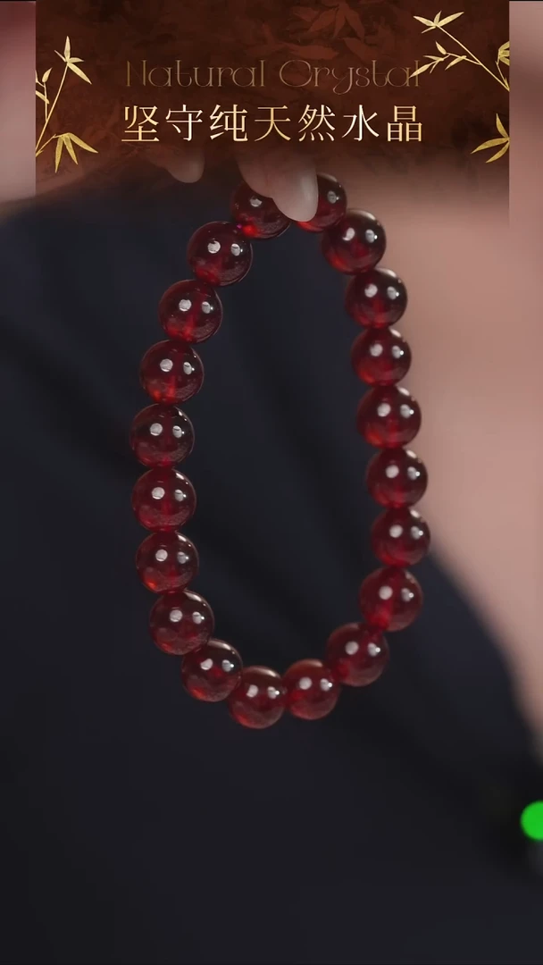 未镶嵌手串石榴石高品纯天然血泊红石榴石手串10-11mm
