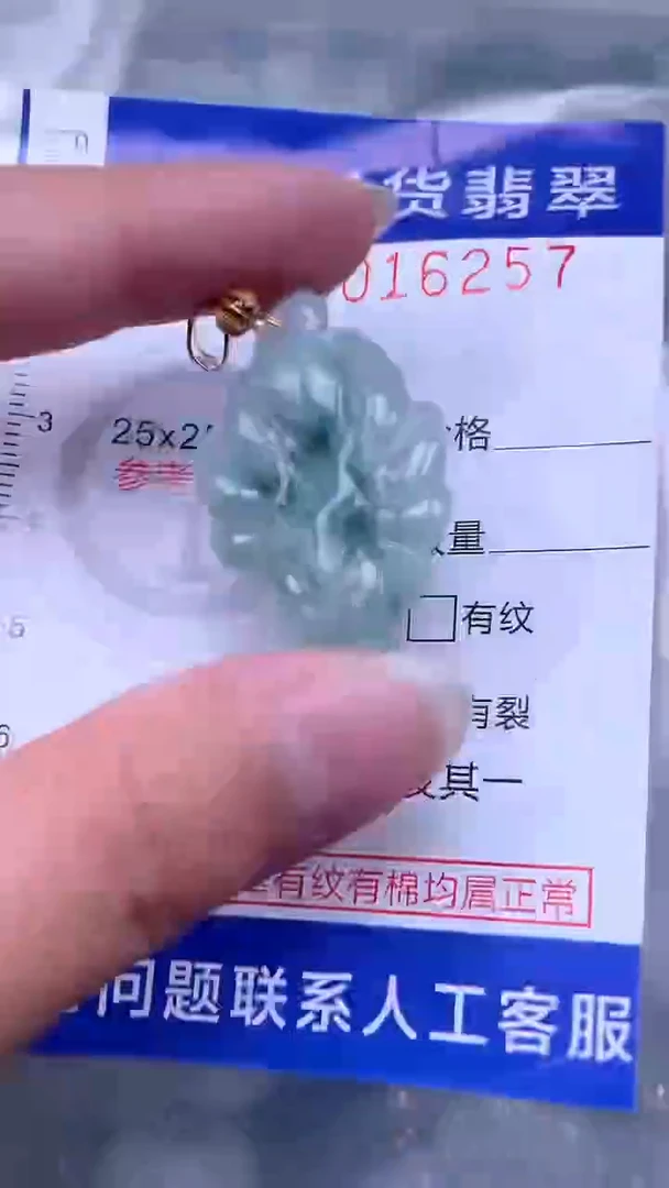 翡翠未镶嵌吊坠(不含链)1