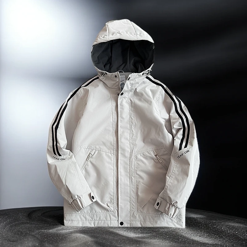 意尔康体育运动风薄棉衣男早春防风保暖连帽外套宽松版型简约时尚