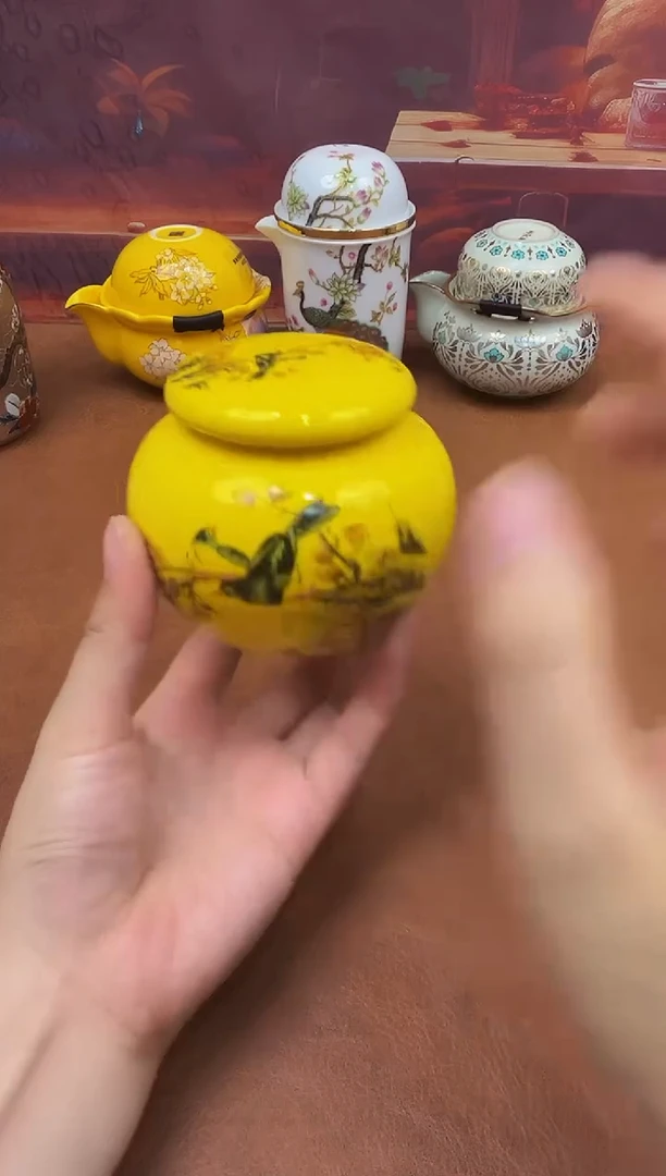 陶瓷茶具摆件旅行套组