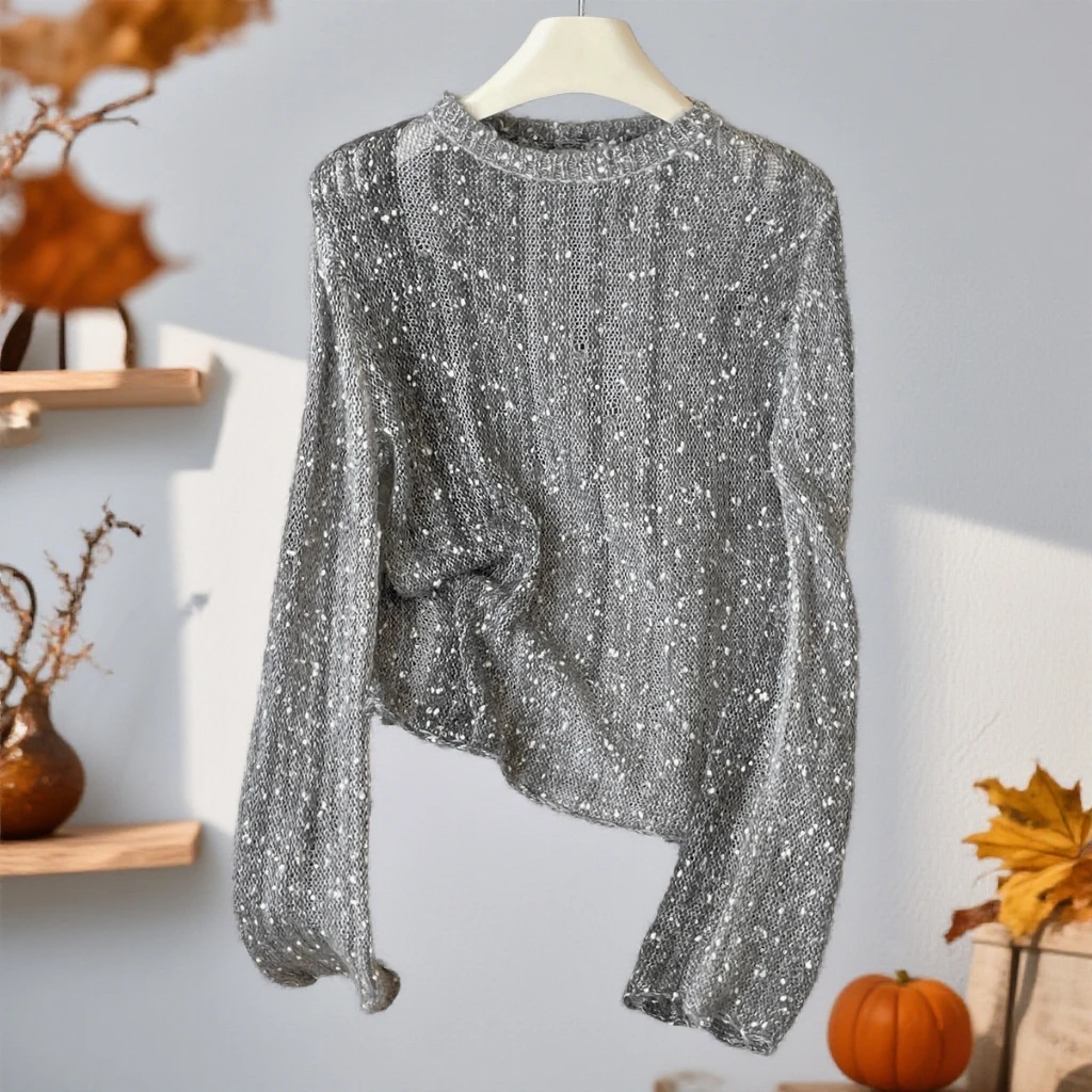 SM潮流实拍款毛衣秋秋季新款独特温柔知性外穿女生韩系ins衣服