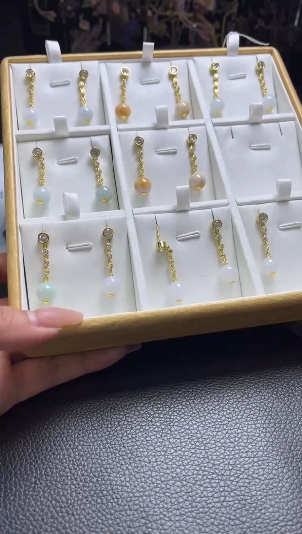 【闪购商品】翡翠耳饰未镶嵌K30  多样性发一对