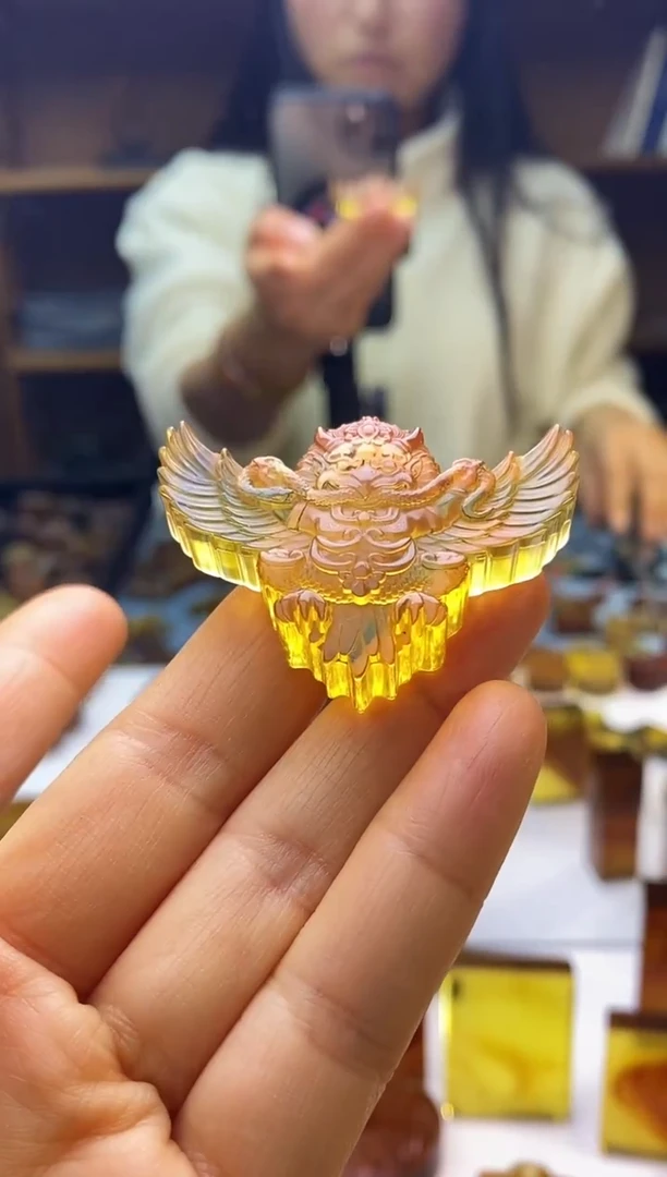 琥珀颈饰未镶嵌SN92-46（大鹏鸟）