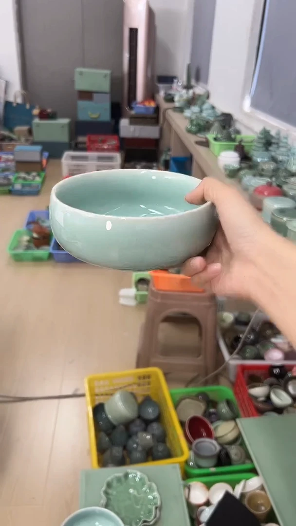 龙泉云间青瓷小米茶器