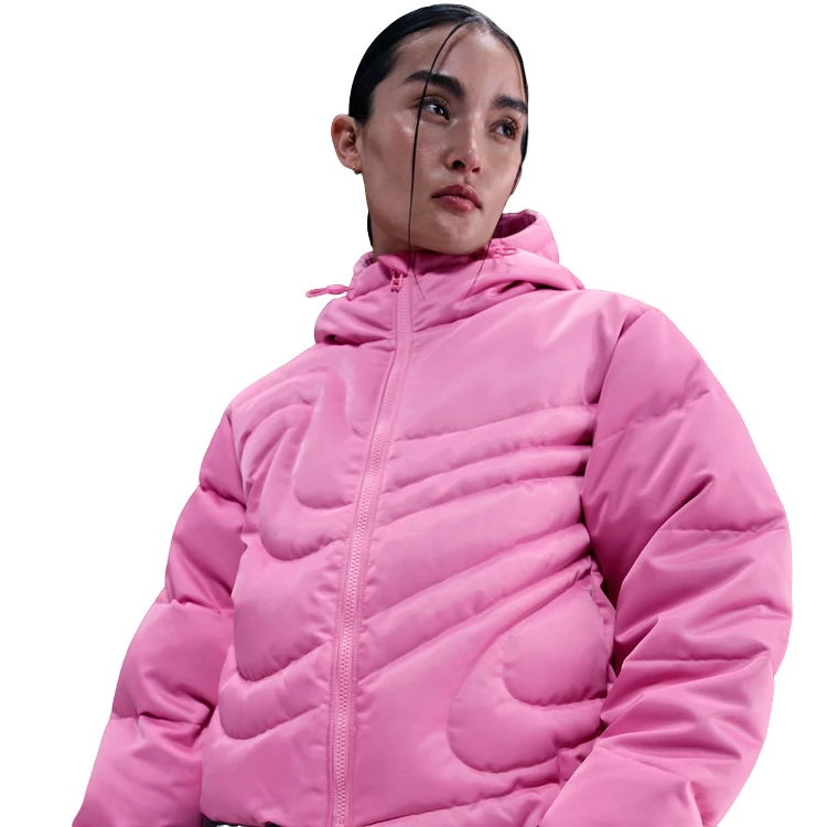 NIKE/耐克官方女款时尚潮流百搭休闲粉色短款羽绒夹克-IB2006-606