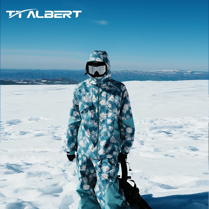 26新品【绿野仙踪】3L硬壳全压胶滑雪服 保暖防水防风耐磨雪服套装