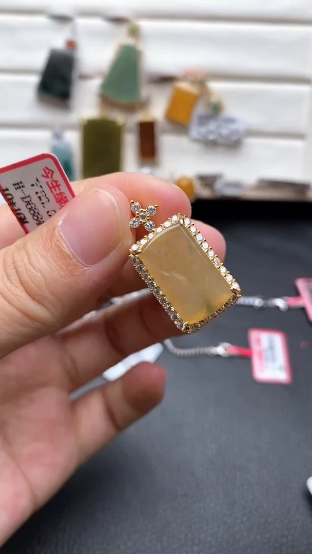 银S925镶嵌戒指翡翠1