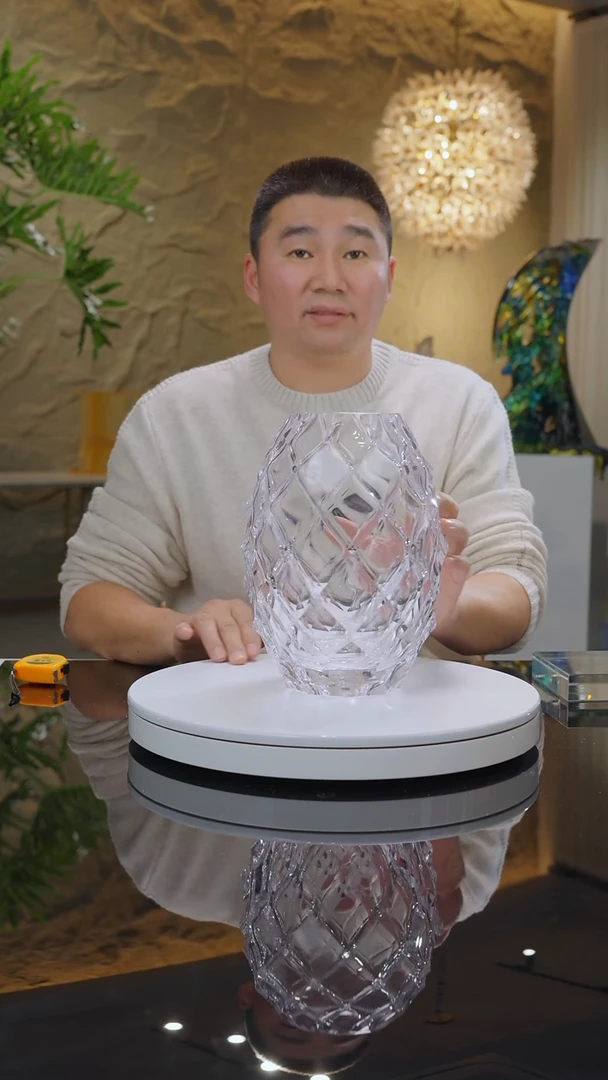 【闪购商品】摆件福利水晶凹切面花瓶