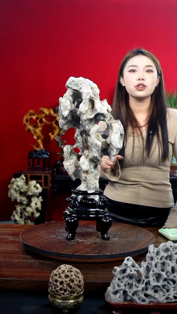 石材太湖石摆件一物一拍