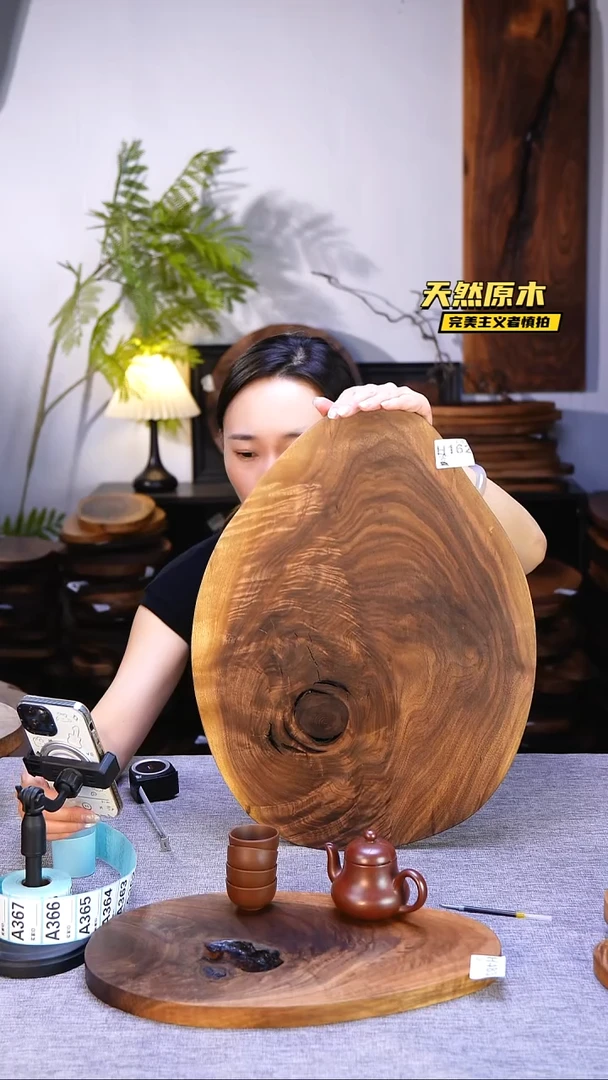 木北美黑胡桃原木.干裂疤结不属于商品质量问题完美主义者慎拍