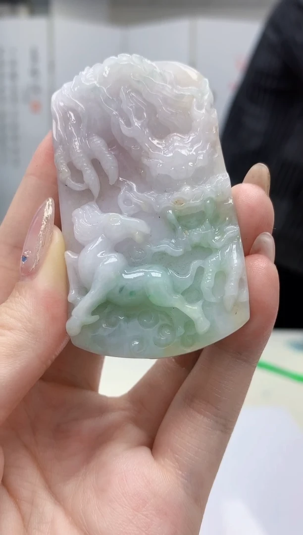 【闪购商品】定制翡翠未镶嵌5153jw-毛货挂件57