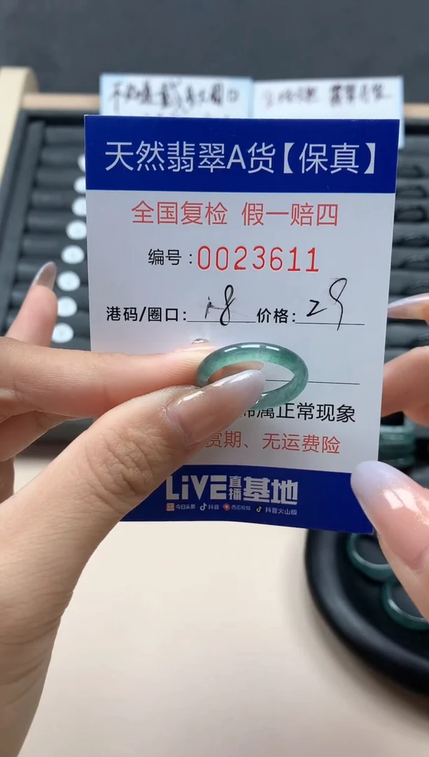 【闪购商品】翡翠戒指未镶嵌天然23611