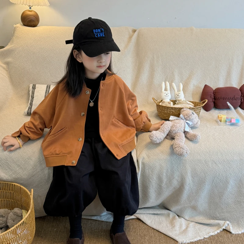 儿童秋季休闲印花外套中小童棒球服FY131