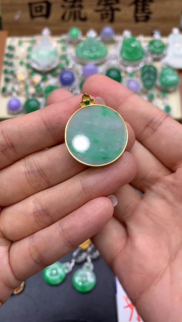 【闪购商品】翡翠颈饰18K金镶嵌163-中国好珍宝