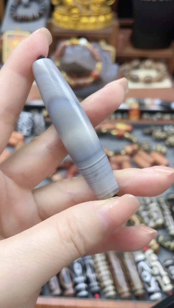 未镶嵌珠珠玛瑙/玉髓天然缠丝单珠