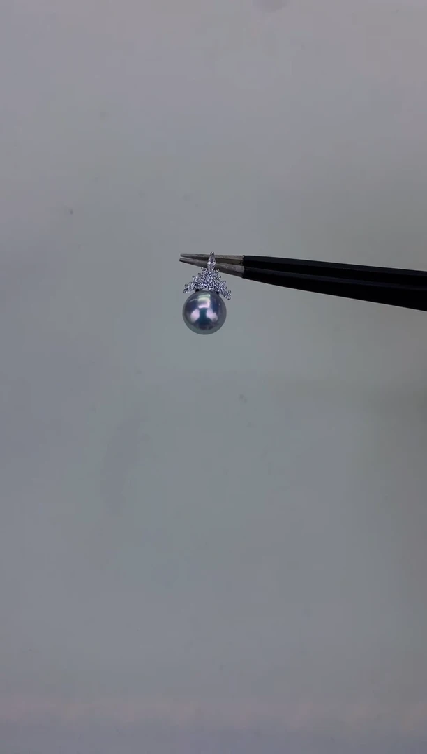 银S925镶嵌DA海水珍珠 GD205 吊坠 9