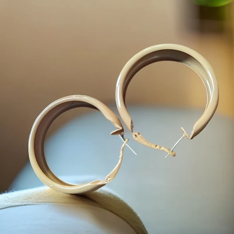 合金珐琅耳饰 23311 气质百搭法式复古中古简约耳饰