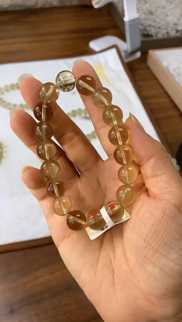 水晶手串未镶嵌黄水晶11m