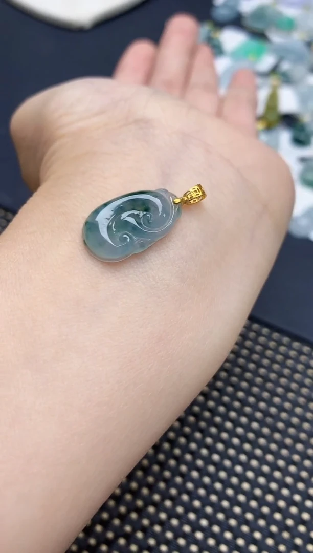 颈饰未镶嵌翡翠天然缅甸A货翡翠Q11