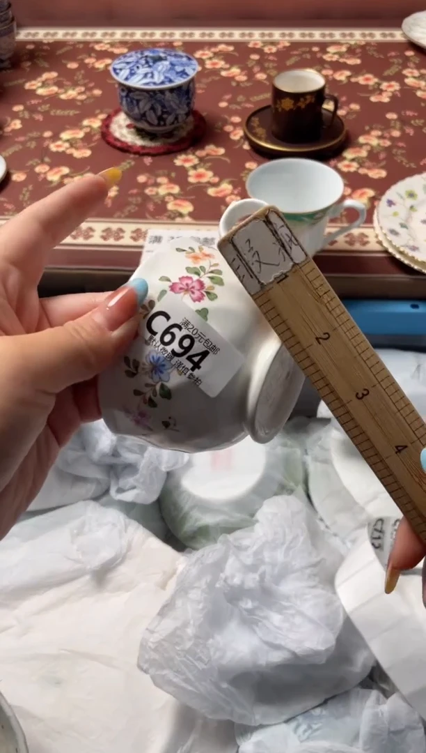 瓷片紫**美瓷器瓷器C694