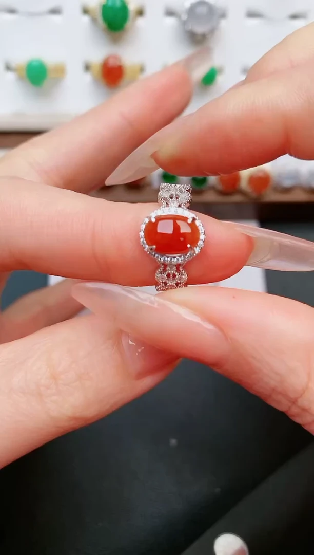 【闪购商品】翡翠戒指银S925镶嵌....